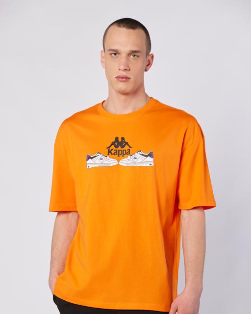 Turuncu Authentic Taster Erkek Koyu Turuncu Regular Fit Tişört - KAPPA® Türkiye