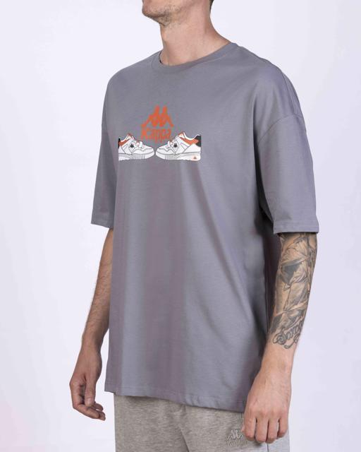Gri Authentic Taster Erkek Gri Regular Fit Tişört - KAPPA® Türkiye