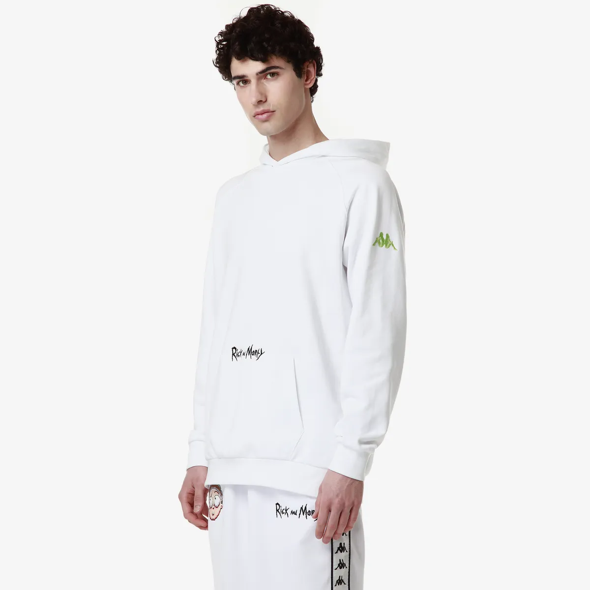 Beyaz Authentic Manolo Warner Bros - Rick And Morty Erkek Beyaz Regular Fit Hoodie