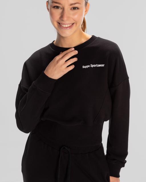 Siyah Authentic Jessa-Wmn-Sweatshirt Kadın Siyah Regular Sweatshirt - KAPPA® Türkiye