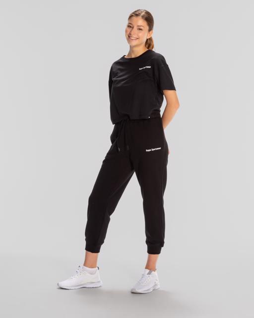 Siyah Authentic Jessa-Woman-T-Shirt Kadın Siyah Regular Fit Tişört - KAPPA® Türkiye