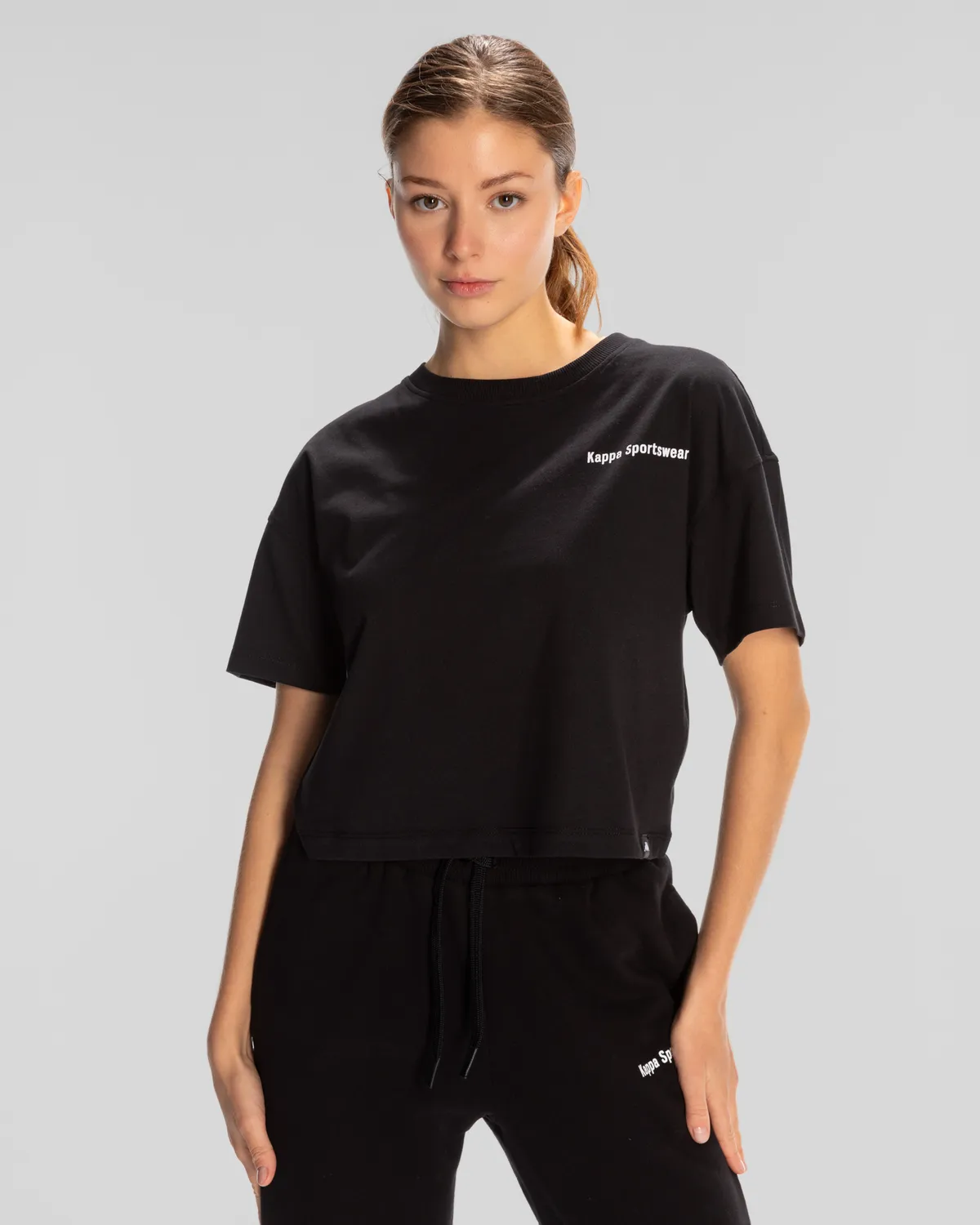 Siyah Authentic Jessa-Woman-T-Shirt Kadın Siyah Regular Fit Tişört