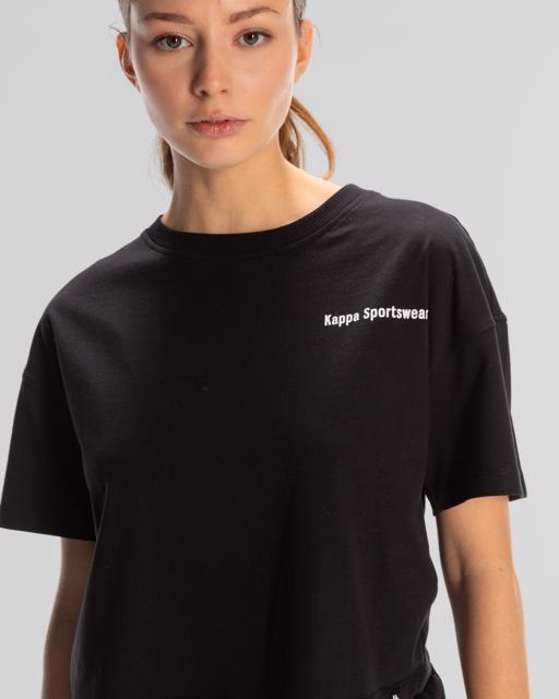 Siyah Authentic Jessa-Woman-T-Shirt Kadın Siyah Regular Fit Tişört - KAPPA® Türkiye