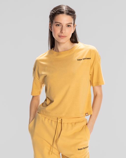 Bej Authentic Jessa-Woman-T-Shirt Kadın Bej Regular Fit Tişört - KAPPA® Türkiye