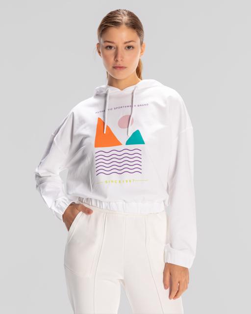 Beyaz Sport Viola Hoodie Kadın Beyaz Regular Hoodie - KAPPA® Türkiye