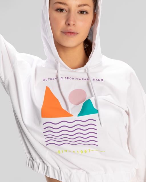 Beyaz Sport Viola Hoodie Kadın Beyaz Regular Hoodie - KAPPA® Türkiye