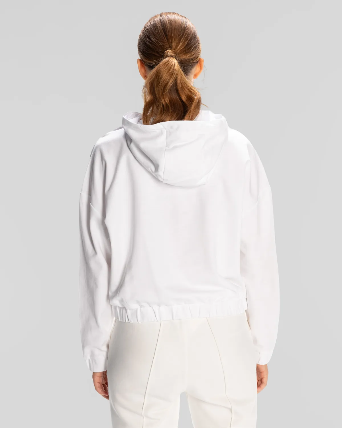 Beyaz Sport Viola Hoodie Kadın Beyaz Regular Hoodie