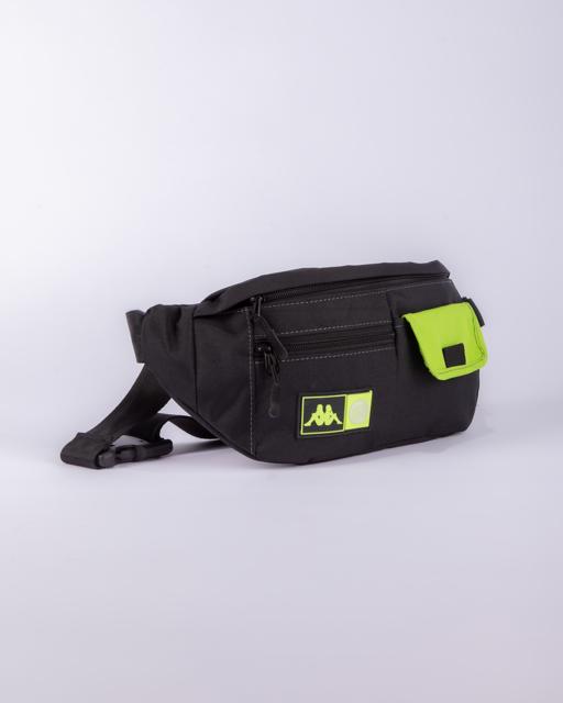 Siyah Authentic Losrut Unisex Siyah-Açık Yeşil Bel Çantası - KAPPA® Türkiye