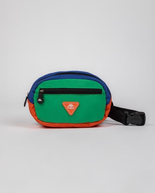 Yeşil Authentic Genva Unisex Gri-Turuncu-Mavi Bel Çantası - KAPPA® Türkiye