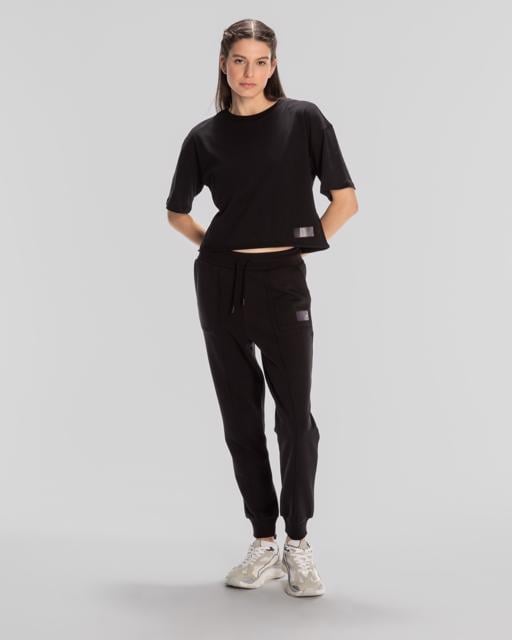 Siyah Authentic Lily Kadın Siyah Regular Fit Tişört - KAPPA® Türkiye