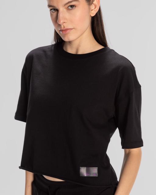 Siyah Authentic Lily Kadın Siyah Regular Fit Tişört - KAPPA® Türkiye