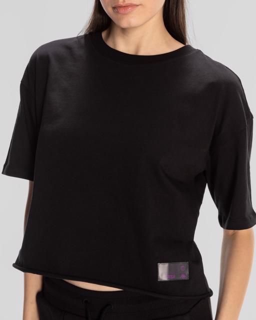 Siyah Authentic Lily Kadın Siyah Regular Fit Tişört - KAPPA® Türkiye
