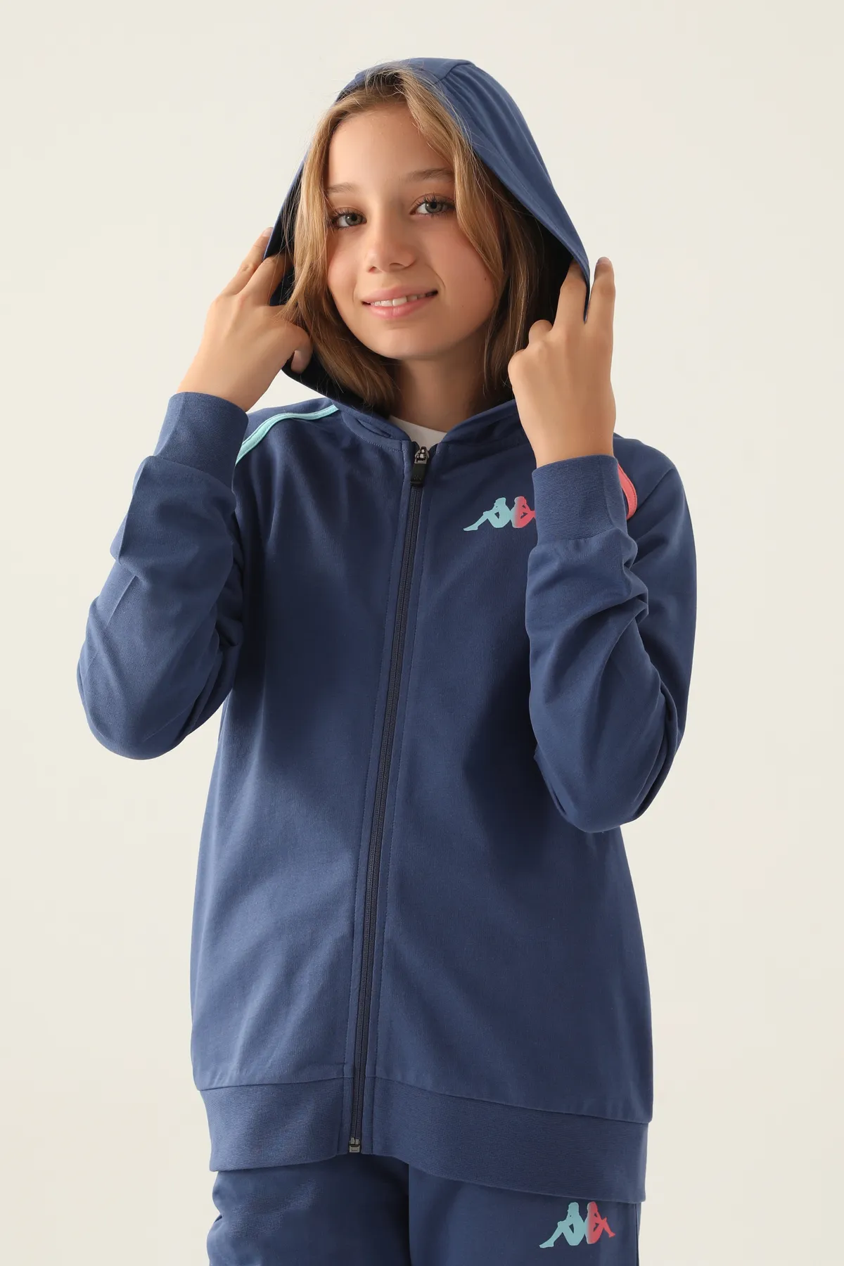 Mavi Authentic Christa Kız Çocuk Mavi Regular Fit Fermuarlı Eşofman Üstü