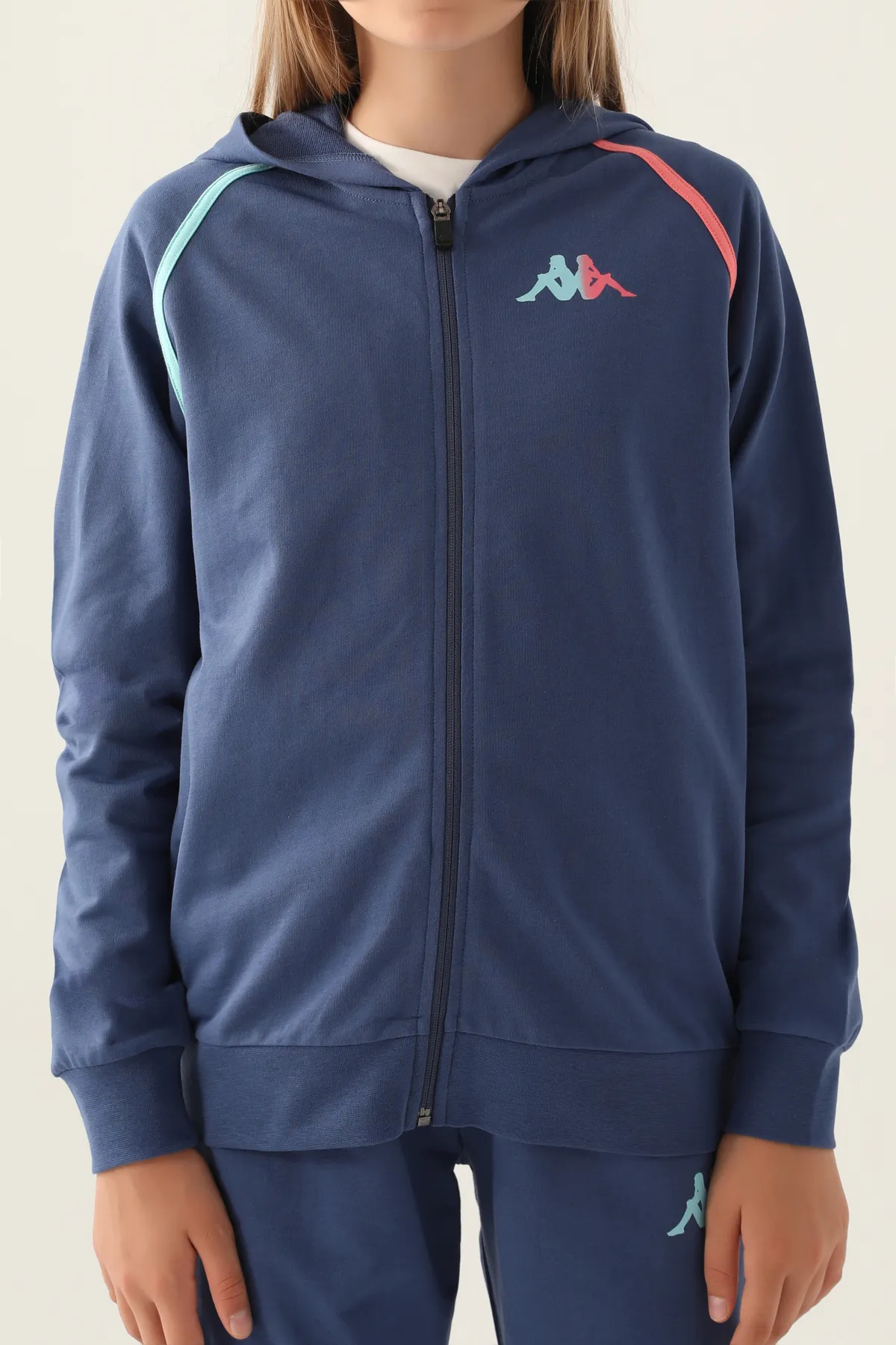 Mavi Authentic Christa Kız Çocuk Mavi Regular Fit Fermuarlı Eşofman Üstü