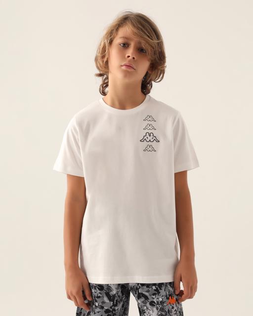 Bej Logo Colton Erkek Çocuk Ekru  Regular Fit Tişört - KAPPA® Türkiye