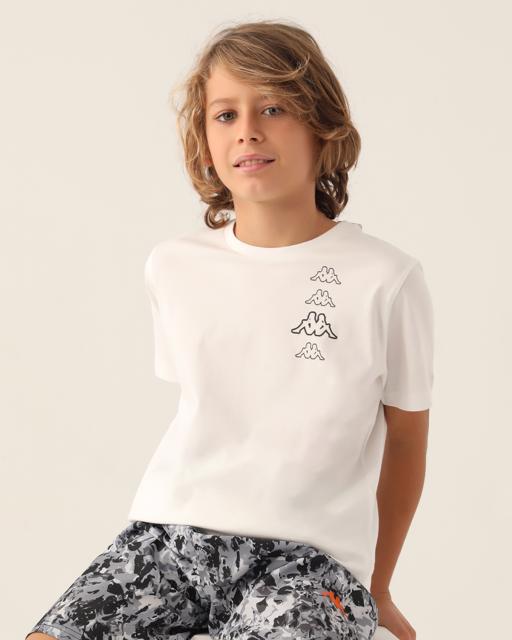 Bej Logo Colton Erkek Çocuk Ekru  Regular Fit Tişört - KAPPA® Türkiye