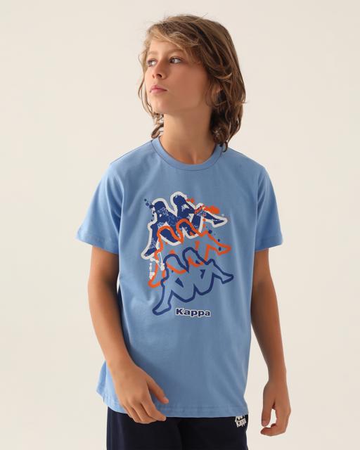 Mavi Logo Coleman Erkek Çocuk Mavi-Yeşil Regular Fit Tişört - KAPPA® Türkiye