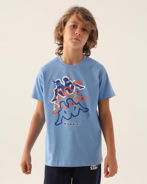 Mavi Logo Coleman Erkek Çocuk Mavi-Yeşil Regular Fit Tişört - KAPPA® Türkiye