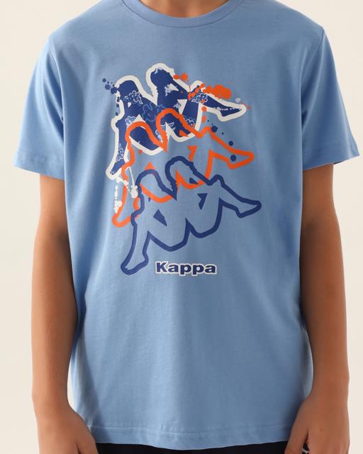 Mavi Logo Coleman Erkek Çocuk Mavi-Yeşil Regular Fit Tişört - KAPPA® Türkiye