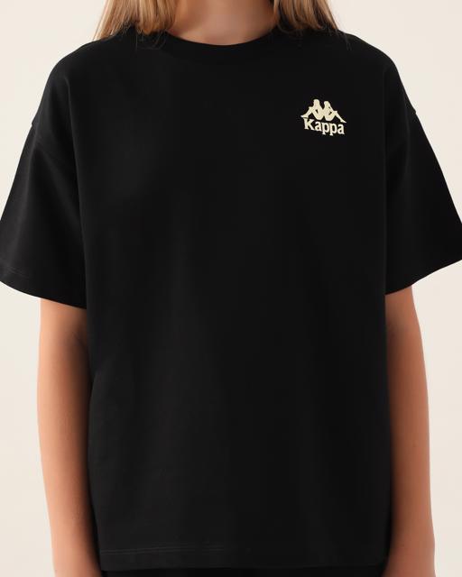 Siyah Authentic Chelsey Kız Çocuk Antrasit Regular Fit Tişört - KAPPA® Türkiye