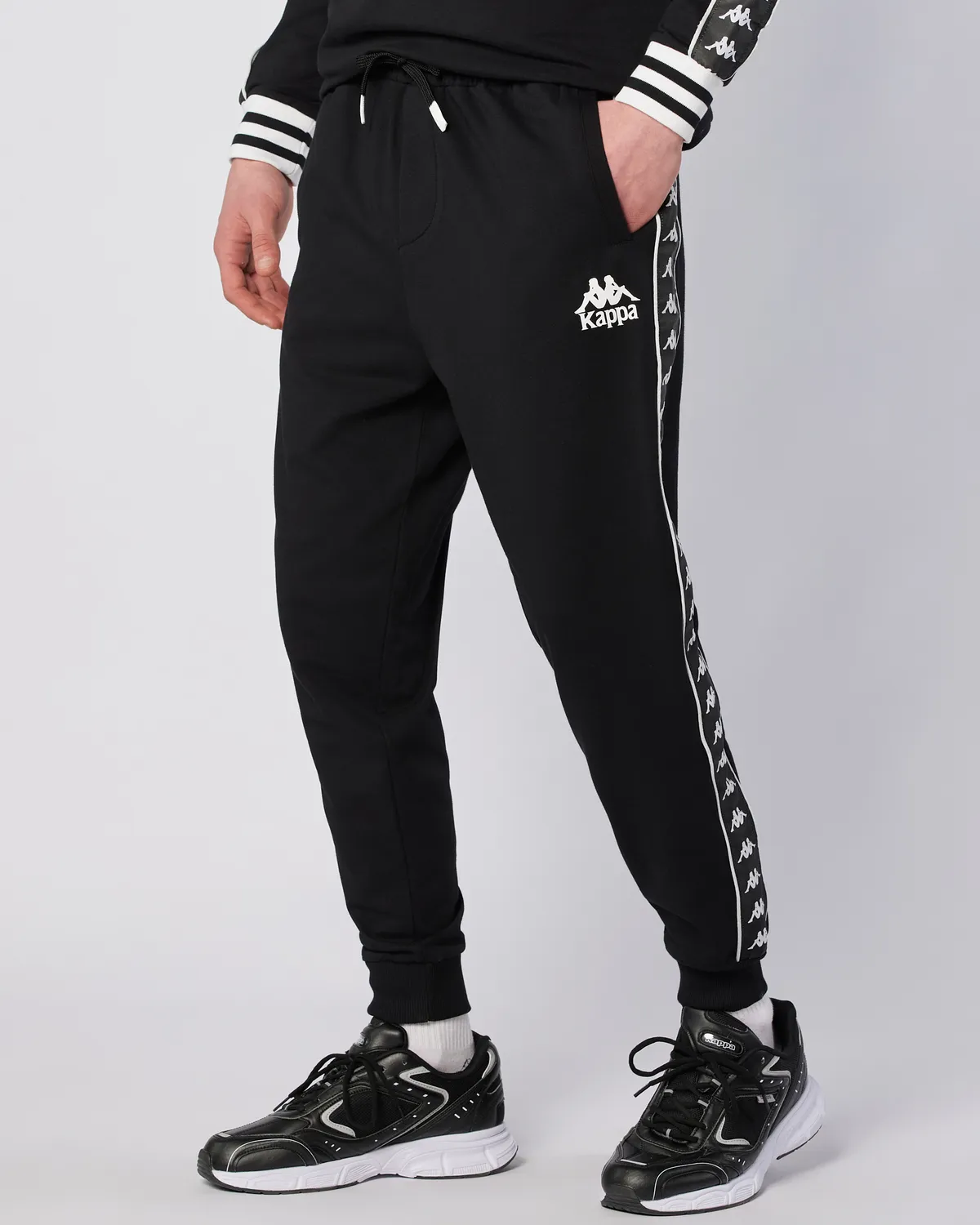 Siyah Banda Stars Pant Erkek Siyah Regular Fit Eşofman Altı