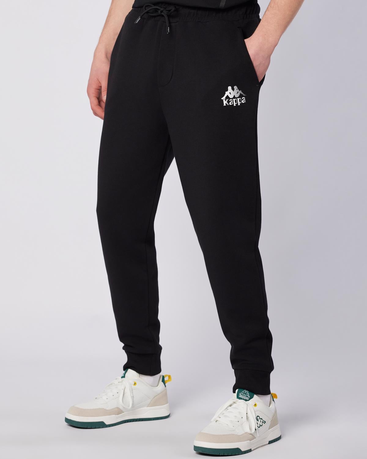 Fabio Pant Erkek Siyah Regular Eşofman Altı | KAPPA® Türkiye
