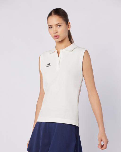 Beyaz Tennis Wws Slim Tur Kadın Beyaz Regular Fit Polo Yaka Tişört - KAPPA® Türkiye