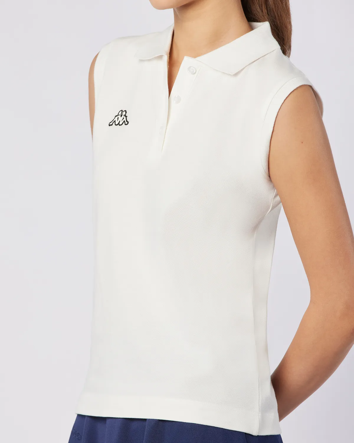 Beyaz Tennis Wws Slim Tur Kadın Beyaz Regular Fit Polo Yaka Tişört