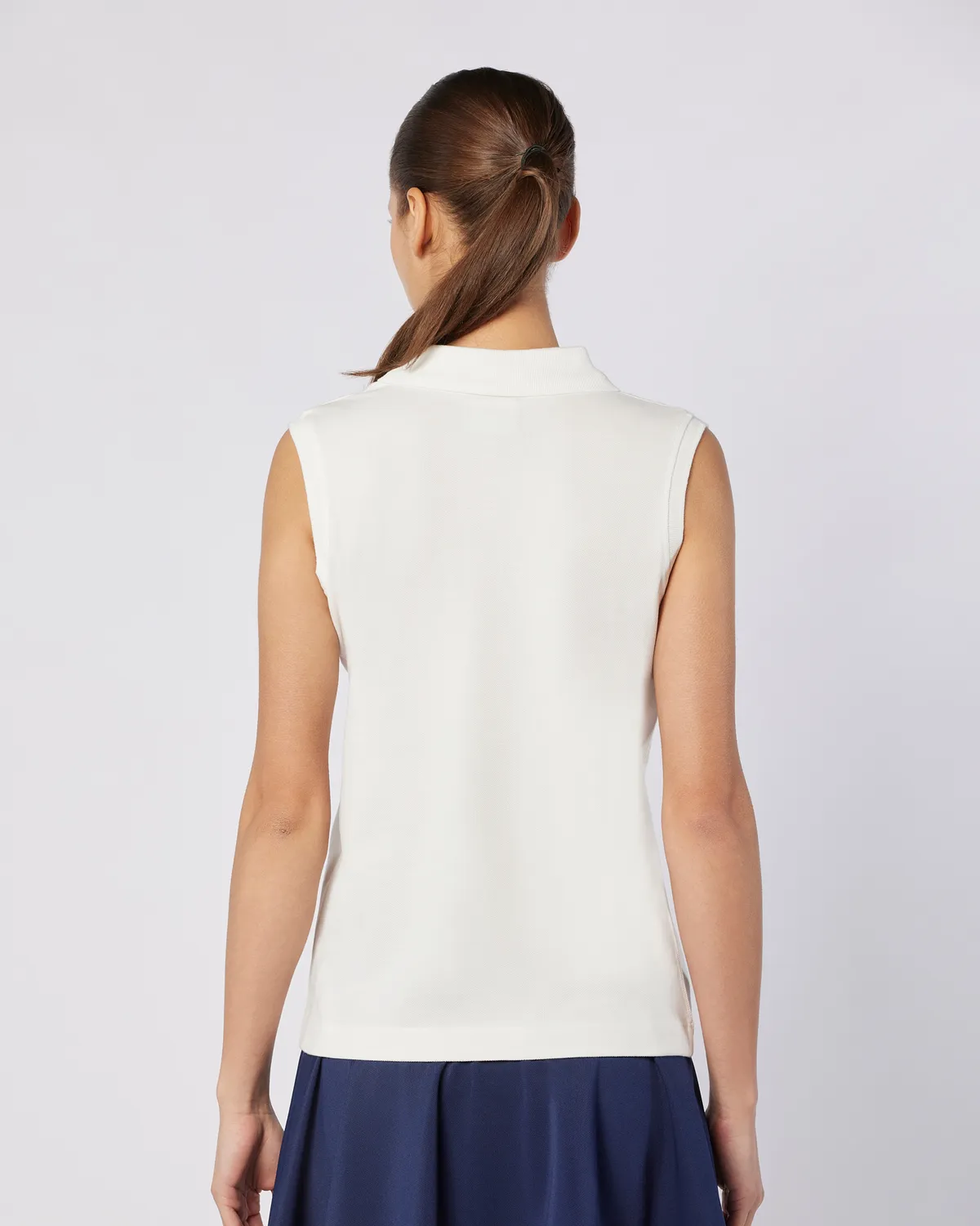 Beyaz Tennis Wws Slim Tur Kadın Beyaz Regular Fit Polo Yaka Tişört