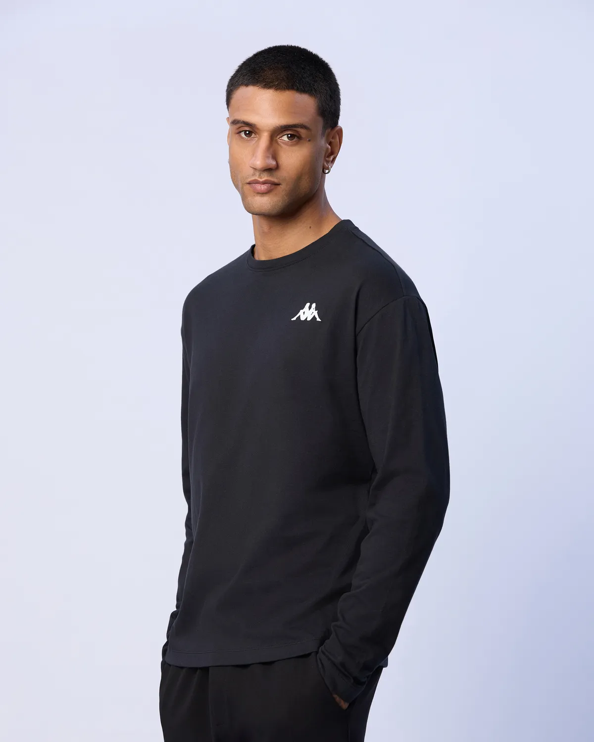 Siyah Axel Erkek Siyah Regular Fit Uzun Kollu Tişört