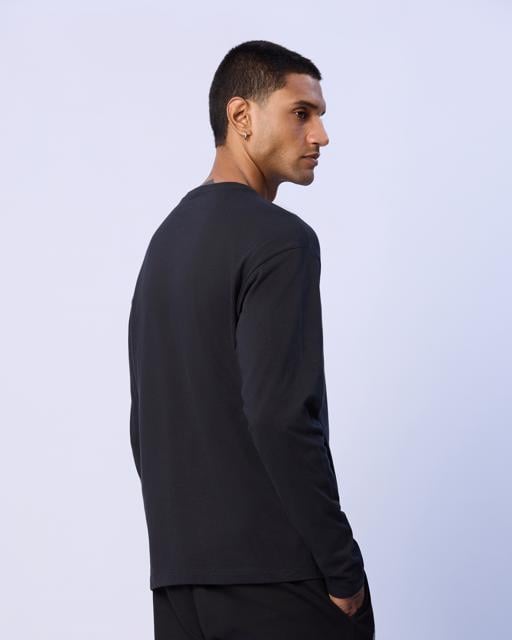 Siyah Axel Erkek Siyah Regular Fit Uzun Kollu Tişört - KAPPA® Türkiye