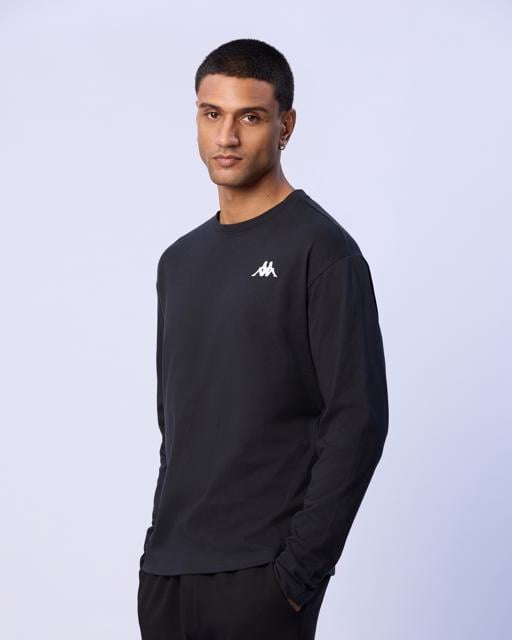 Siyah Axel Erkek Siyah Regular Fit Uzun Kollu Tişört - KAPPA® Türkiye