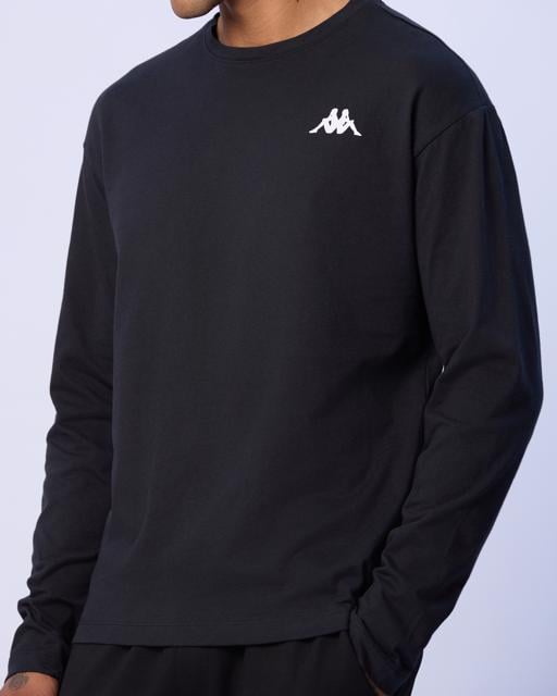 Siyah Axel Erkek Siyah Regular Fit Uzun Kollu Tişört - KAPPA® Türkiye