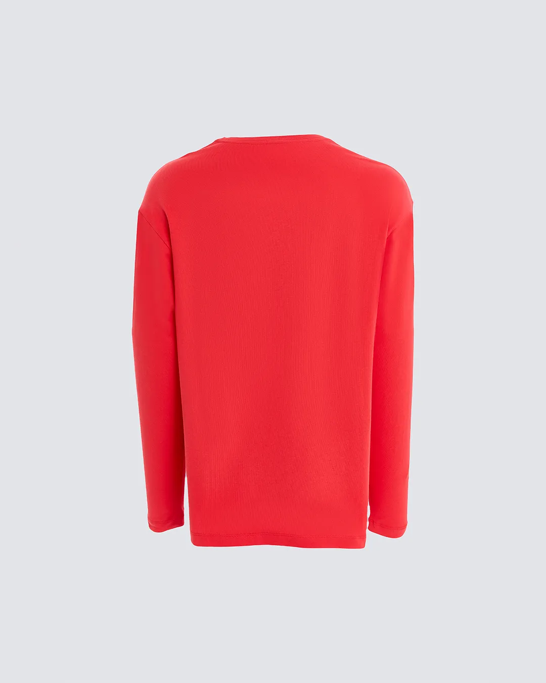 Kırmızı Axel Erkek Kırmızı Regular Fit Uzun Kollu Tişört