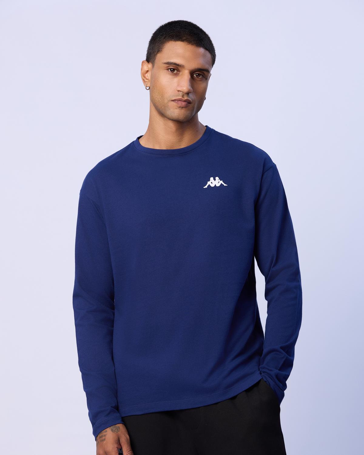 kurobee  XL Axel Erkek Lacivert Regular Fit Uzun Kollu Tişört | KAPPA® Türkiye