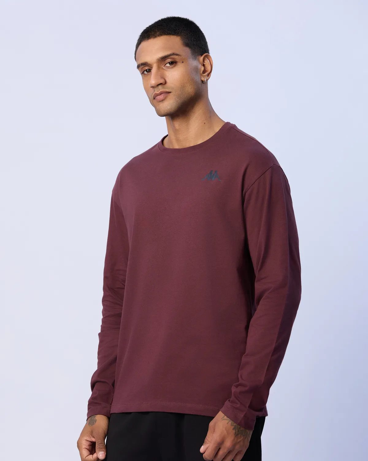 Kahverengi Axel Erkek Kahverengi Regular Fit Uzun Kollu Tişört