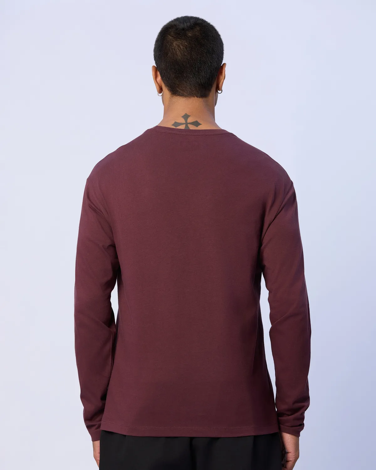 Kahverengi Axel Erkek Kahverengi Regular Fit Uzun Kollu Tişört