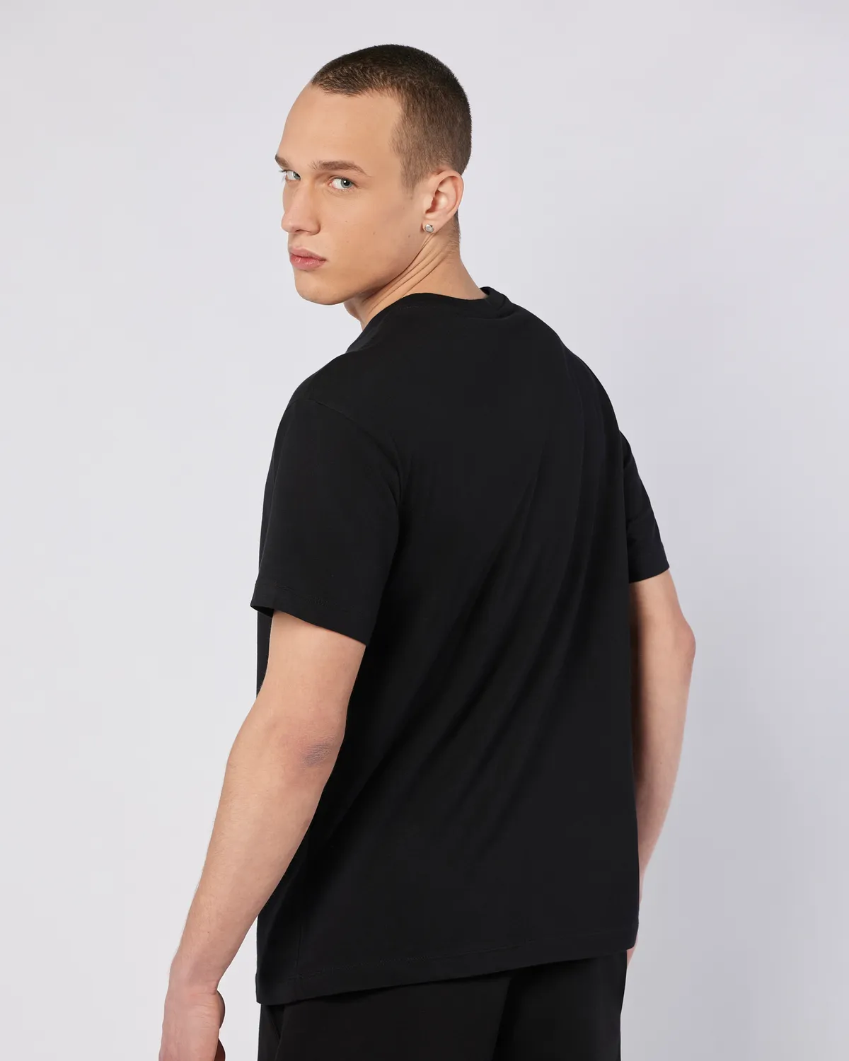 Siyah Comforted Erkek Siyah Regular Fit Tişört