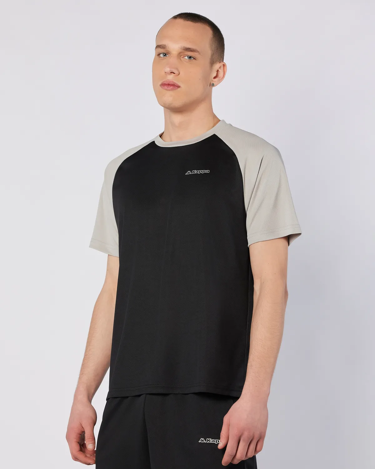 Siyah Kuby Tee Erkek Siyah-Gri Regular Fit Tişört