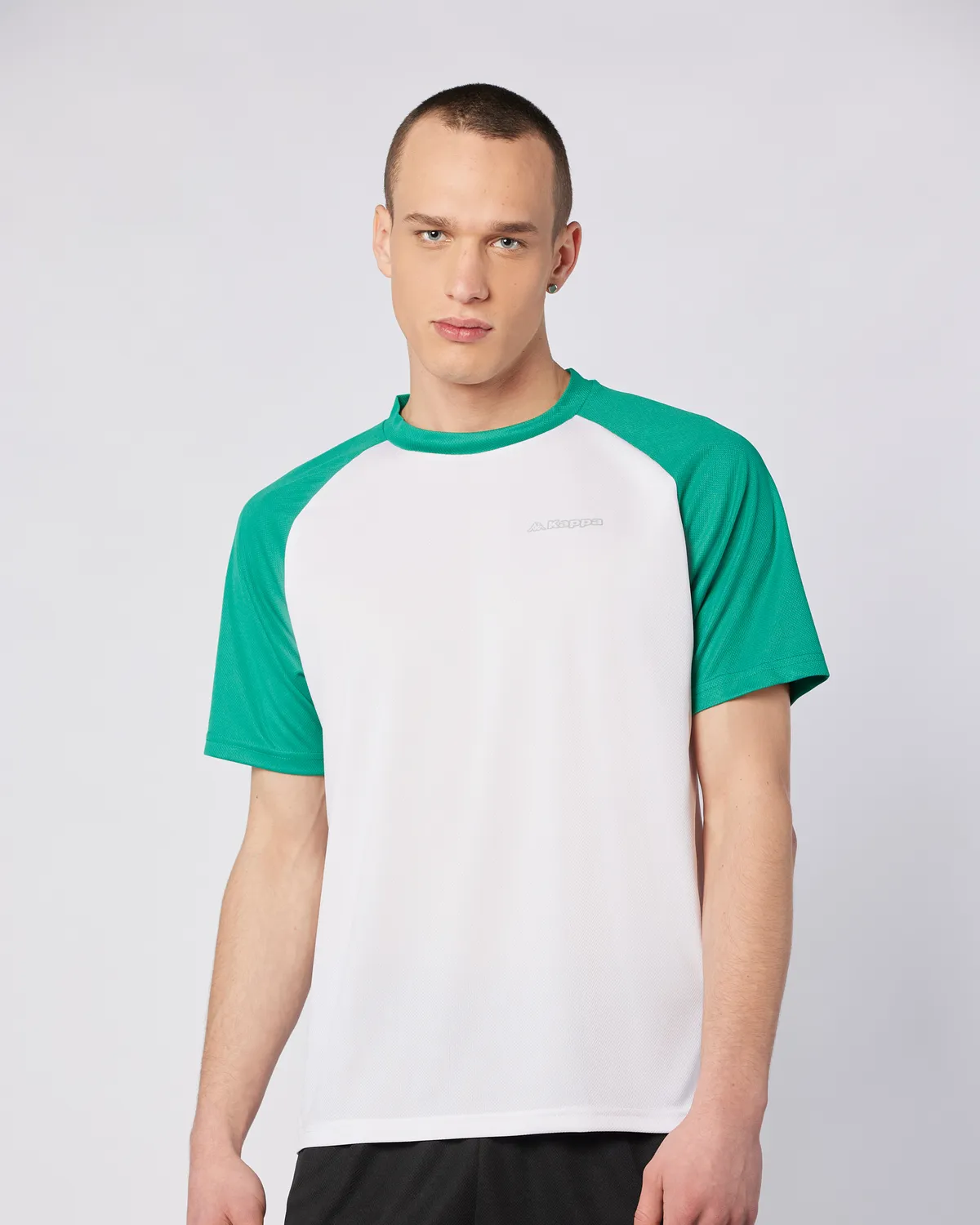 Beyaz Kuby Tee Erkek Beyaz-Yeşil Regular Fit Tişört