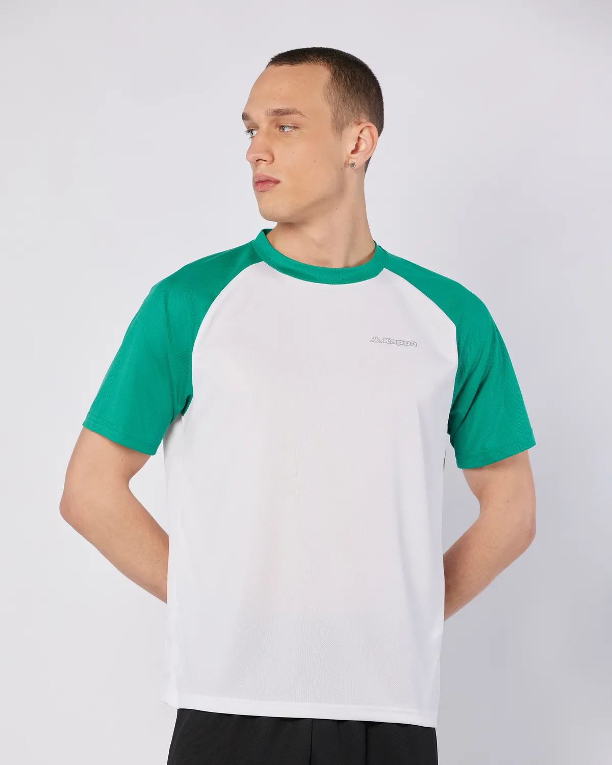 Beyaz Kuby Tee Erkek Beyaz-Yeşil Regular Fit Tişört