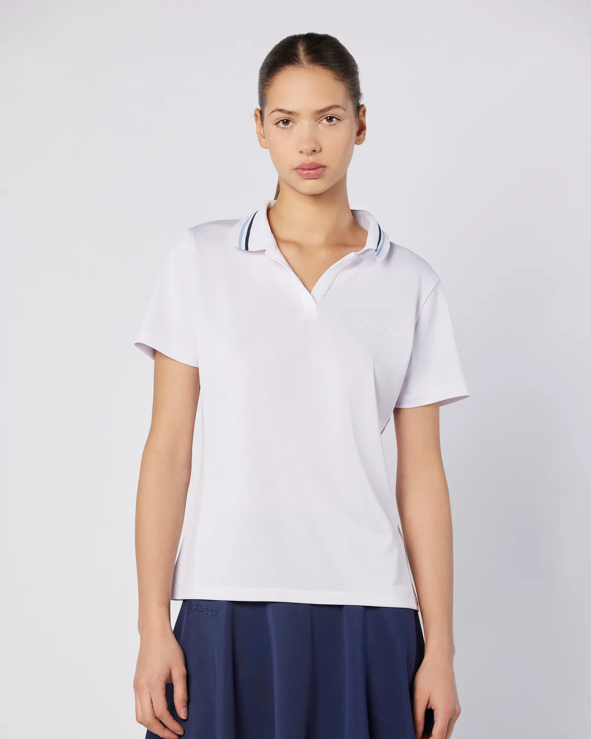 Beyaz Elegance Polo Wmn Kadın Beyaz Regular Fit Polo Yaka Tişört