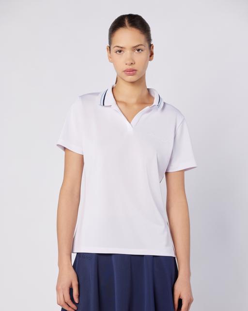 Beyaz Elegance Polo Wmn Kadın Beyaz Regular Fit Polo Yaka Tişört - KAPPA® Türkiye