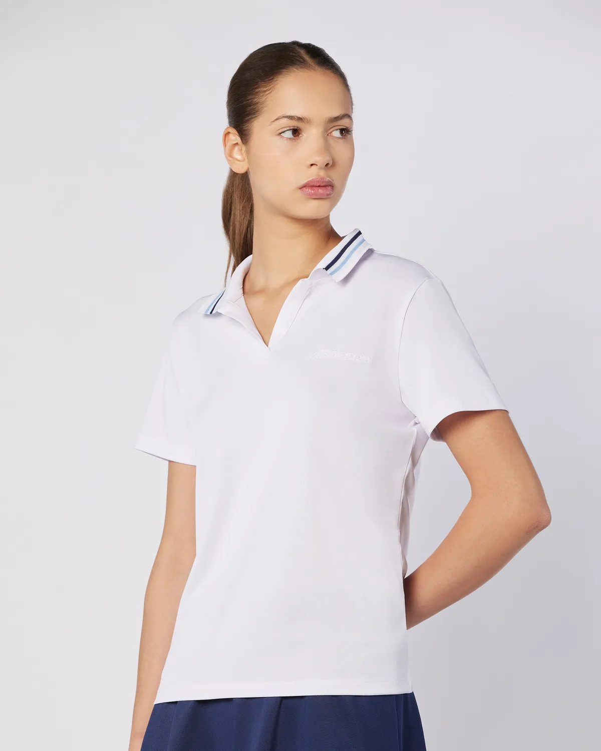 Beyaz Elegance Polo Wmn Kadın Beyaz Regular Fit Polo Yaka Tişört