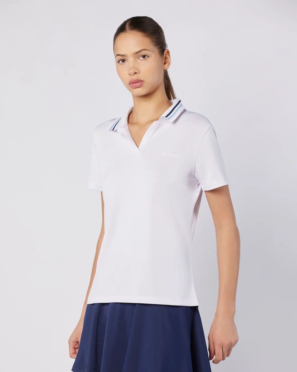 Beyaz Elegance Polo Wmn Kadın Beyaz Regular Fit Polo Yaka Tişört