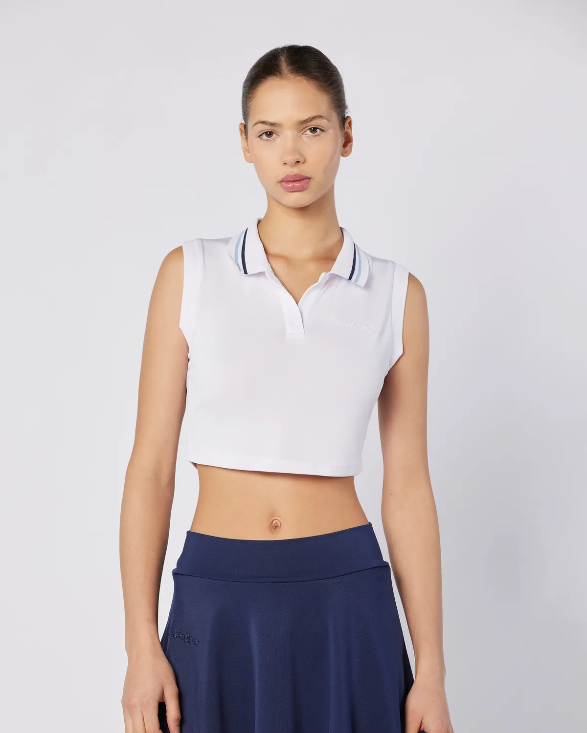 Beyaz Elegance Polo Tank Kadın Beyaz Regular Fit Atlet