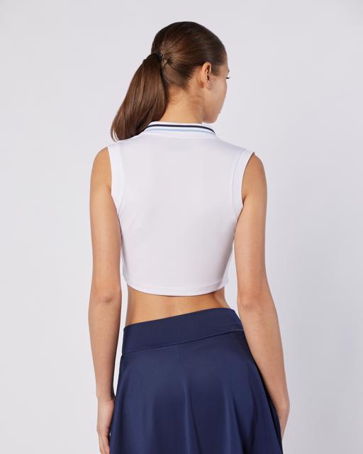 Beyaz Elegance Polo Tank Kadın Beyaz Regular Fit Atlet - KAPPA® Türkiye