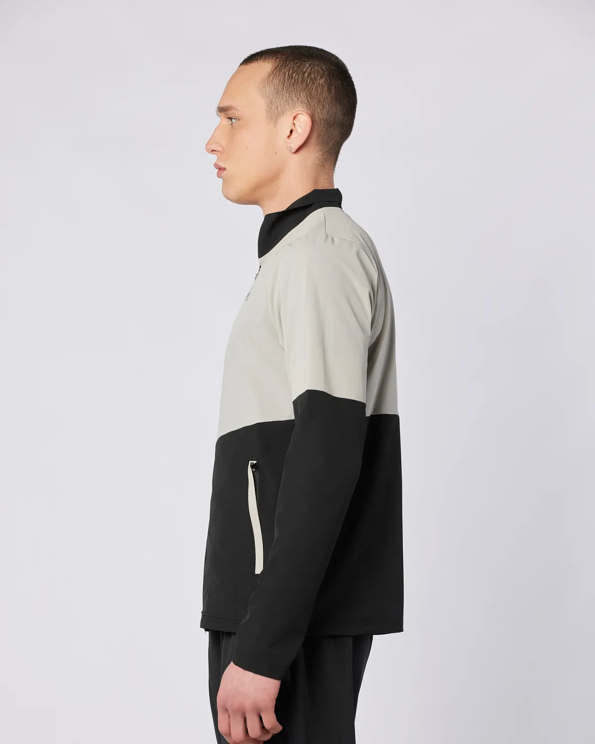 Siyah Midtown Full Zip Erkek Siyah-Gri Regular Fit Fermuarlı Eşofman Üstü