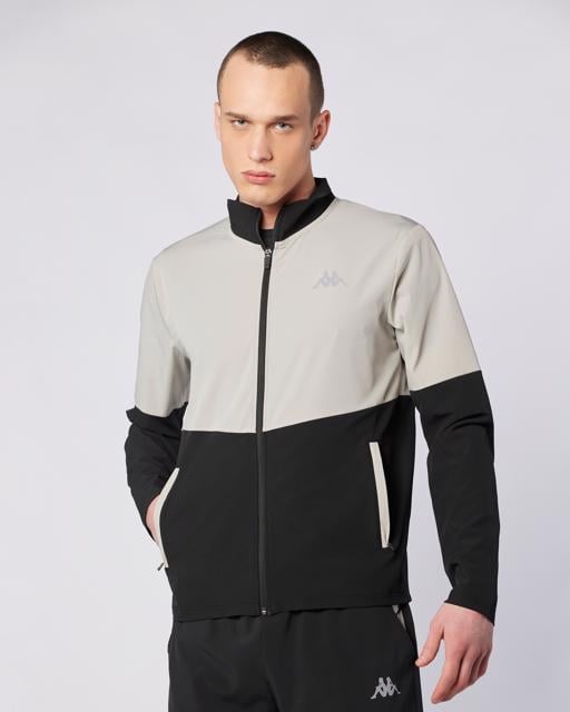 Siyah Midtown Full Zip Erkek Siyah-Gri Regular Fit Fermuarlı Eşofman Üstü - KAPPA® Türkiye