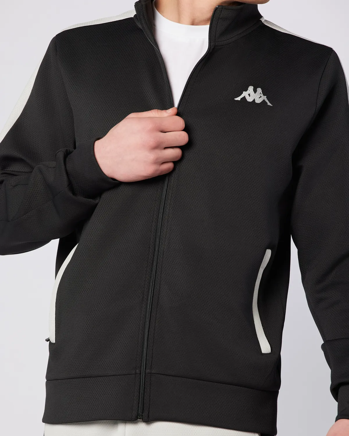 Siyah Moste Full Zip Erkek Siyah Regular Fit Fermuarlı Eşofman Üstü